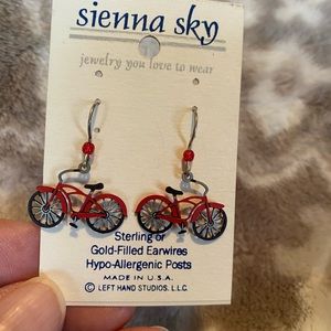 Sienna sky earrings RED BICYCLE.  Gently used
